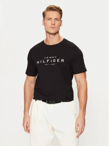Tommy Hilfiger Футболка Big Logo Tee MW0MW37448 Чорний Slim Fit Tommy Hilfiger Футболка Big Logo Tee MW0MW37448 Чорний Slim Fit
