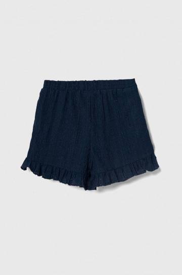 Детские шорты Guess цвет синий однотонные