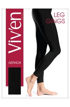 Леггинсы женские Viven petty Leggings Plain, черные, размер S/M