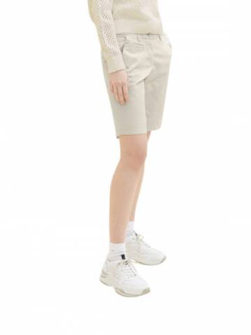Tom Tailor Шорти з тканини 1035499 Бежевий Regular Fit Tom Tailor Шорти з тканини 1035499 Бежевий Regular Fit