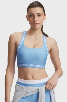 Женский голубой топ HeatGear Mid T-Back Голубой XS Under Armour 6015178-465