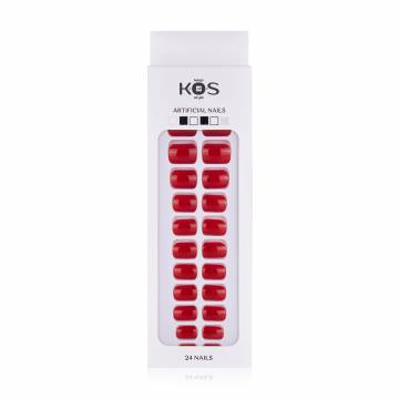 Набор искусственных ногтей K.O.S Keep Of Style мягкий квадрат, темно-красный Набор искусственных ногтей K.O.S Keep Of Style мягкий квадрат, темно-красный