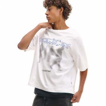 Cropp - Біла футболка з принтом - білий