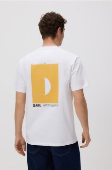 Reserved - Комфортна футболка з принтом на спині - білий - 309FP-00X