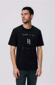 Reserved - Футболка regular з аплікацією - чорний - 487IW-99X