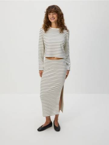 Reserved - Спідниця міді з віскози - різнобарвний - 993GA-MLC