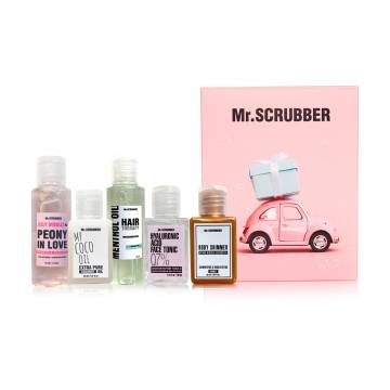 Набор Mr.Scrubber Travel Box (универсальное масло + шампунь для волос + гель для душа + шиммер для тела + тоник для лица) Набор Mr.Scrubber Travel Box (универсальное масло + шампунь для волос + гель для душа + шиммер для тела + тоник для лица)