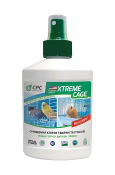 Средство для очистки клеток животных и птиц CPC Xtreme Cage без хлора, 250 мл