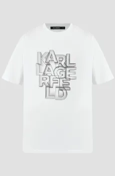 Мужская белая футболка Белый L Karl Lagerfeld 551230.755186;19