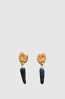 Серьги Waka с позолотой с бусинами