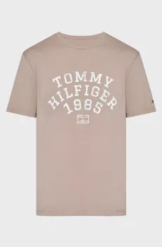 Мужская бежевая футболка HILFIGER ARCH Бежевый S Tommy Hilfiger MW0MW41470