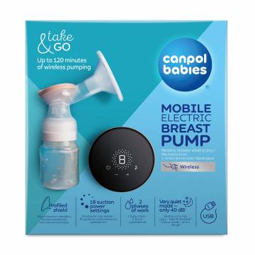 Молокоотсос Canpol Babies Take & Go мобильный, электрический (12/211) Молокоотсос Canpol Babies Take & Go мобильный, электрический (12/211)