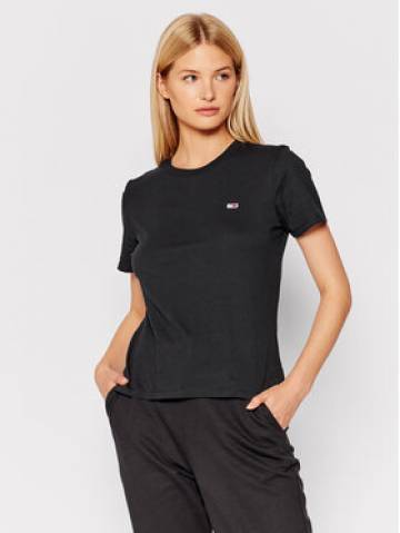 Tommy Jeans Футболка Tjw Jersey DW0DW09198 Чорний Regular Fit Tommy Jeans Футболка Tjw Jersey DW0DW09198 Чорний Regular Fit