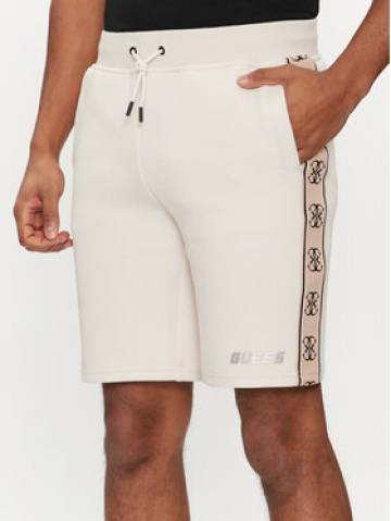 Guess Шорти з тканини Mickey Z4RD04 KB3P2 Écru Regular Fit Guess Шорти з тканини Mickey Z4RD04 KB3P2 Écru Regular Fit