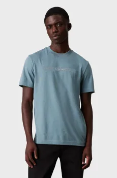 Мужская синяя футболка STRUCTURED EMBROIDERY T-SHIRT Синий M Calvin Klein K10K113791