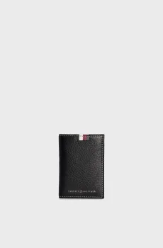 Мужской черный кожаный кардхолдер TH CORP LEATHER BIFOLD Черный ONESIZE Tommy Hilfiger AM0AM11599