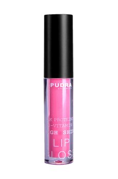 Блеск для губ Pudra Cosmetics High Shine Lip Gloss с протеинами шелка та провитамином B5, 14 Soft Pink, 2.5 г
