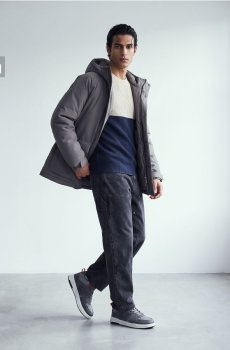 Куртка tech puffer з капюшоном - бежевий