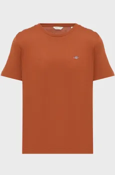 Женская рыжая футболка REG SHIELD Рыжий S Gant 4200200