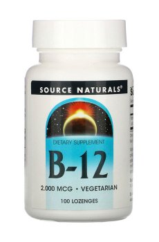 Витамин B12 Source Naturals B12, 2000 мкг, 100 леденцов