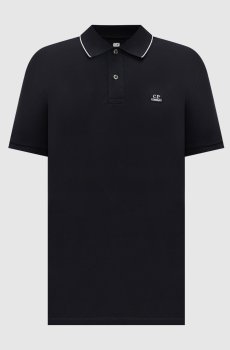 Голубое поло с логотипом