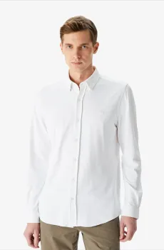 Мужская белая рубашка Белый 45 Lacoste CH030202B