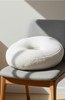 Кругла подушка - білий