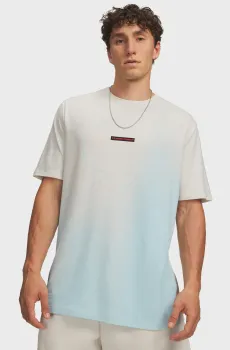Мужская белая футболка UA M 60/40S BLEND LOGO SS Белый M Under Armour 6013612-279