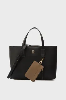 Женская черная сумка ICON MINI TOTE Черный ONESIZE Tommy Hilfiger AW0AW18233
