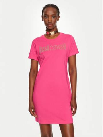 Just Cavalli Повсякденна сукня 76PAOE04 Рожевий Regular Fit Just Cavalli Повсякденна сукня 76PAOE04 Рожевий Regular Fit