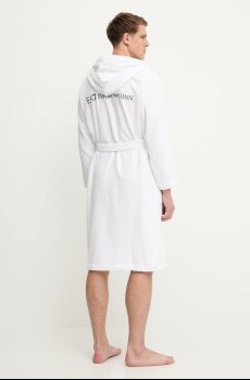 Хлопковый халат EA7 Emporio Armani