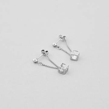 Серебряные серьги Minimal ВС-201р Серебряные серьги Minimal ВС-201р
