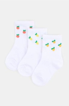 Ребристі шкарпетки з фруктовим мотивом 3 pack - різнобарвний