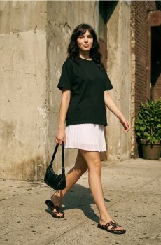 Плісирована мініспідниця - білий