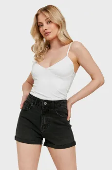 Женские черные джинсовые шорты Черный 38 Tally Weijl SSHDEMOMIC