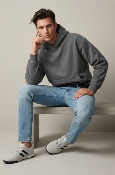 Джинси slim fit з ефектом прання - синій