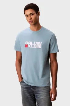 Мужская голубая футболка SS 30s EU Голубой XL Calvin Klein Jeans LV04RD814G