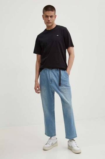 Хлопковая футболка Wood Wood Essential sami classic t-shirt цвет чёрный однотонная 20005711.2491 Хлопковая футболка Wood Wood Essential sami classic t-shirt цвет чёрный однотонная 20005711.2491