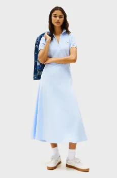 Женское голубое платье TJW MAXI POLO DRESS Голубой XS Tommy Jeans DW0DW20383