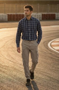 Штани карго - бежевий