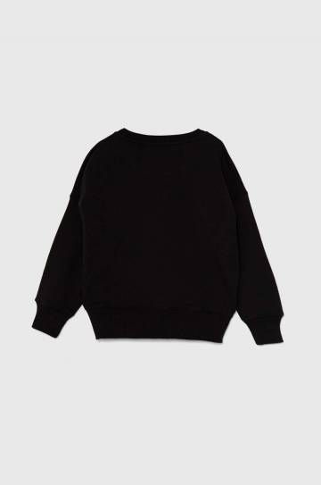 Детская хлопковая кофта Calvin Klein Jeans цвет чёрный с аппликацией IB0IB02135 Детская хлопковая кофта Calvin Klein Jeans цвет чёрный с аппликацией IB0IB02135