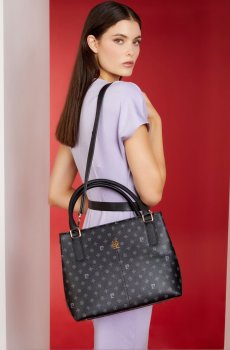 Pierre Cardin Paris Printed Structured Handheld Bag