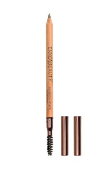 Стойкий восковый карандаш для бровей Ekko Beauty Eyebrow Pencil со щеточкой Light Brown, 1.5 г