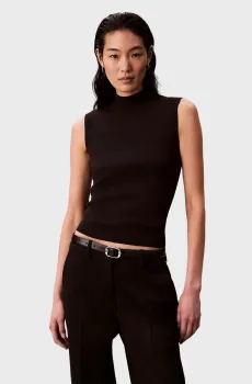 Женский черный топ Sleeveless Черный L Calvin Klein LV044D316G