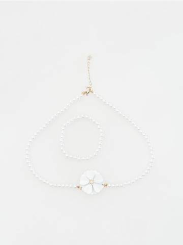 Reserved - CHILDREN`S NECKLACE & BRACELET - білий - 600EI-00X Reserved - CHILDREN`S NECKLACE & BRACELET - білий - 600EI-00X