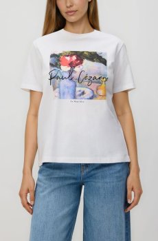 Reserved - Футболка з принтом - білий - 206HT-00X