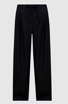 Черные брюки из шерсти