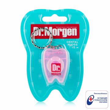 Зубная нить Dr. Morgen Dental Floss Mini для ежедневного ухода, розовый прозрачный, 15 м