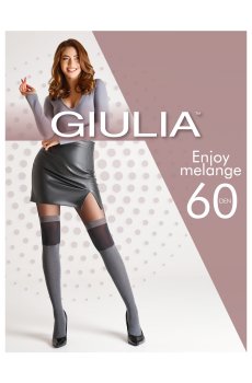 Колготки женские Giulia Enjoy Melange 60 DEN Dark Grey Melange, размер 4