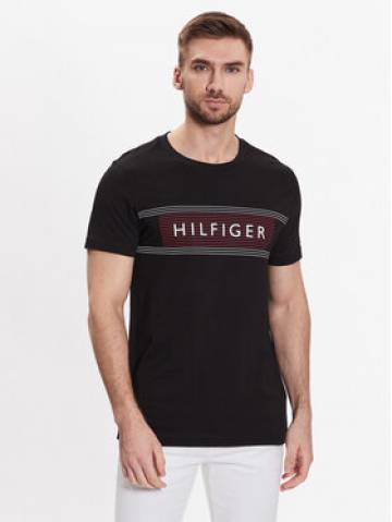 Tommy Hilfiger Футболка Brand Love Chest MW0MW30035 Чорний Slim Fit Tommy Hilfiger Футболка Brand Love Chest MW0MW30035 Чорний Slim Fit